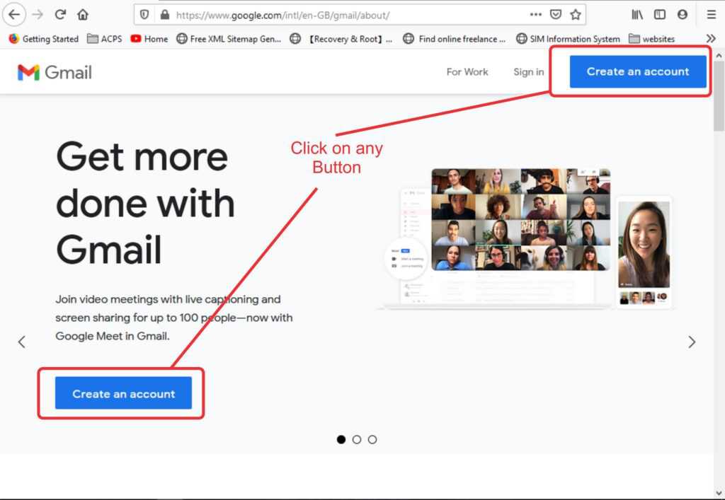how to create a gmail account
